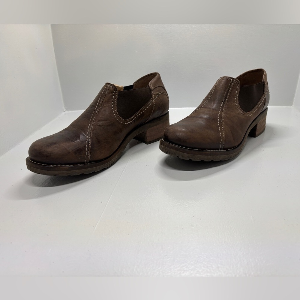 Dromedaris Brown Leather Slip-On Comfort Shoes Women’s EU 41 / US 10 Lug Sole - Picture 5 of 8